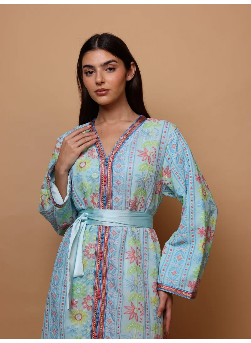 IKKXA Ikkxa Karam Jalabiya IK1076 Blue